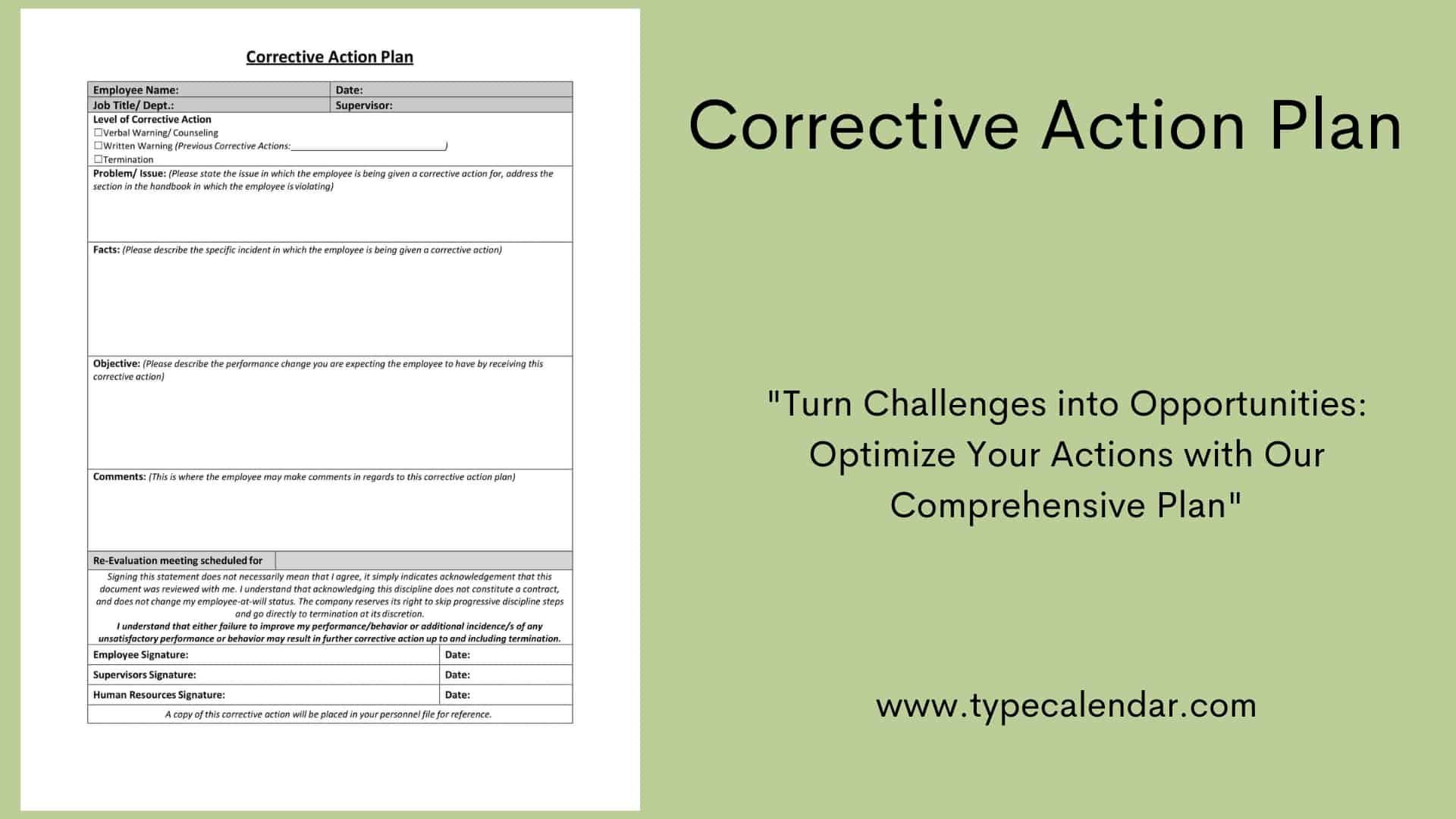 Free Printable Corrective Action Plan Templates [Pdf, Word, Excel] pertaining to Corrective Action Plan Sample Template