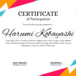 Free, Printable Custom Participation Certificate Templates | Canva For Certificate Of Participation Sample Template