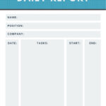 Free Printable, Customizable Daily Report Templates | Canva Intended For Daily Report Sample Template