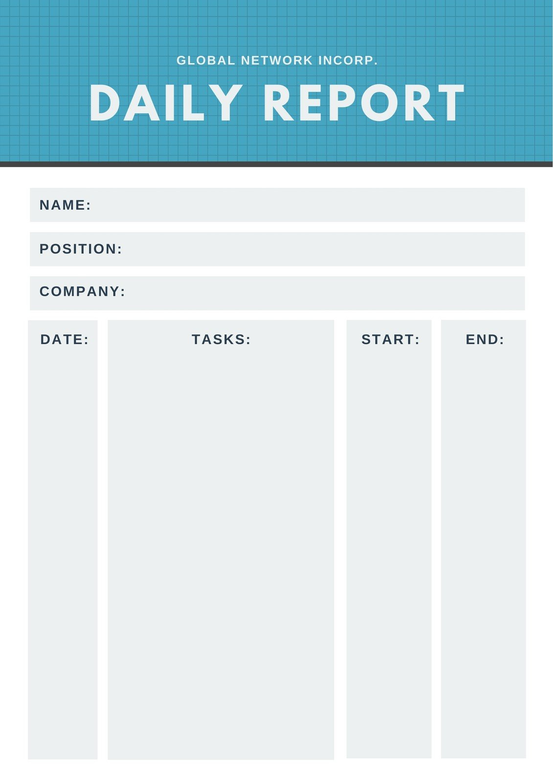 Free Printable, Customizable Daily Report Templates | Canva intended for Daily Report Sample Template