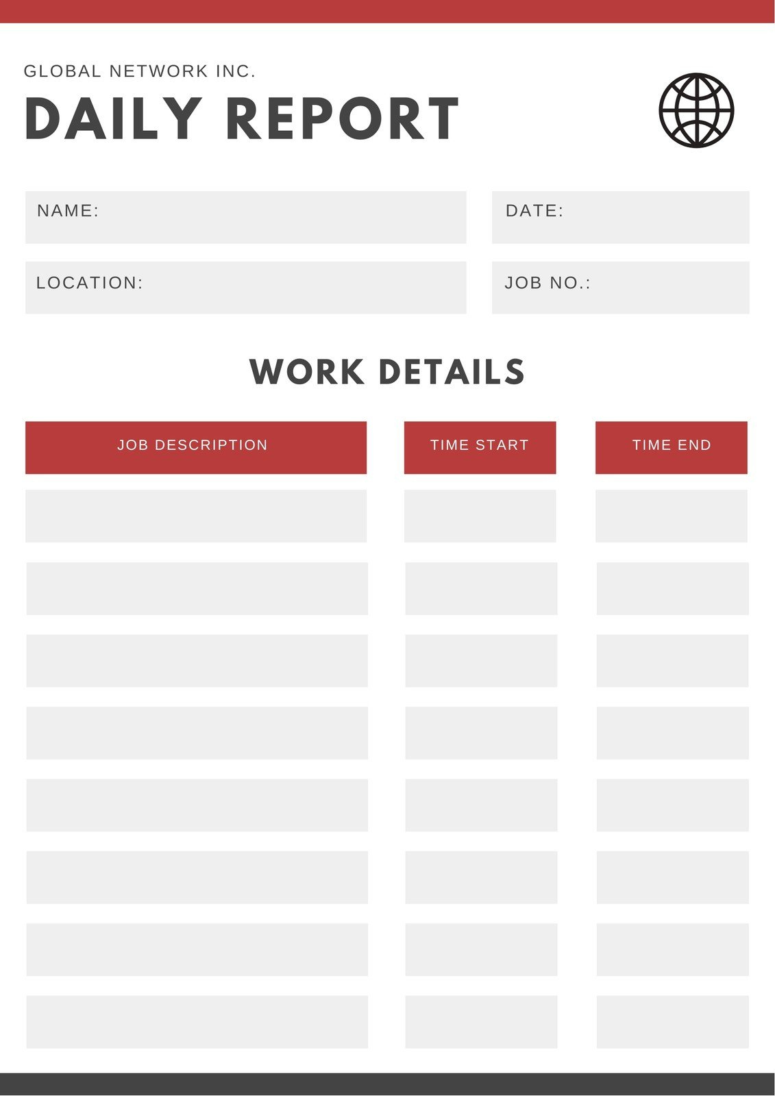 Free Printable, Customizable Daily Report Templates | Canva pertaining to Daily Report Sample Template