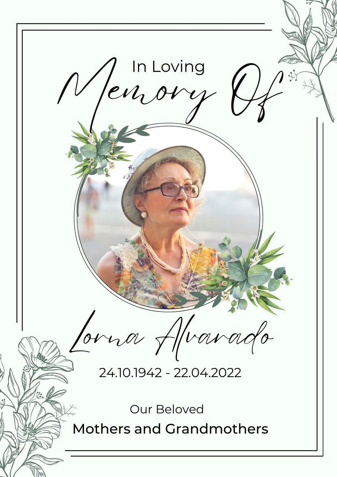 Free Printable, Customizable Funeral Program Templates | Canva in Memorial Program Sample Template