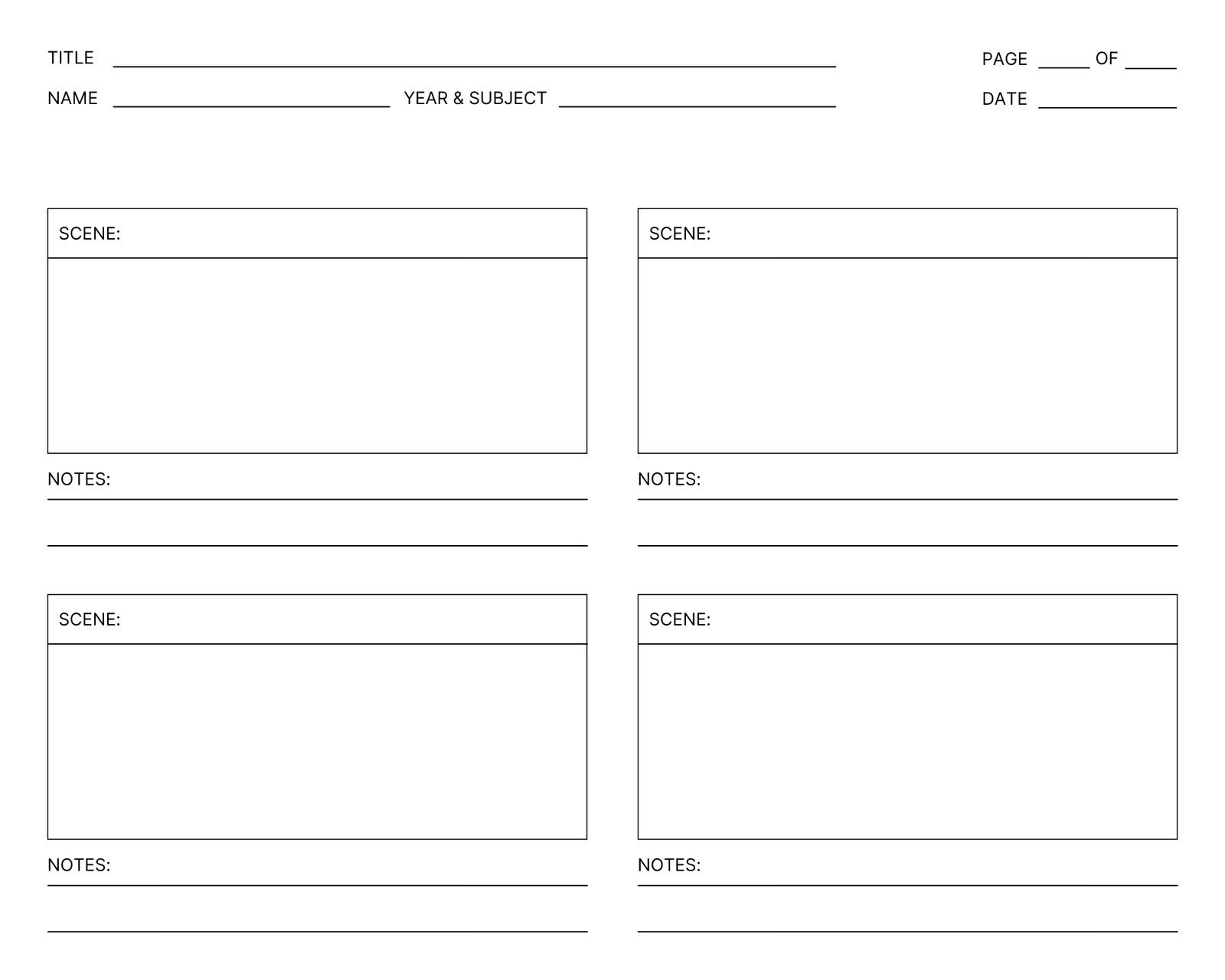 Free, Printable, Customizable Storyboard Templates | Canva intended for Storyboard Template Sample