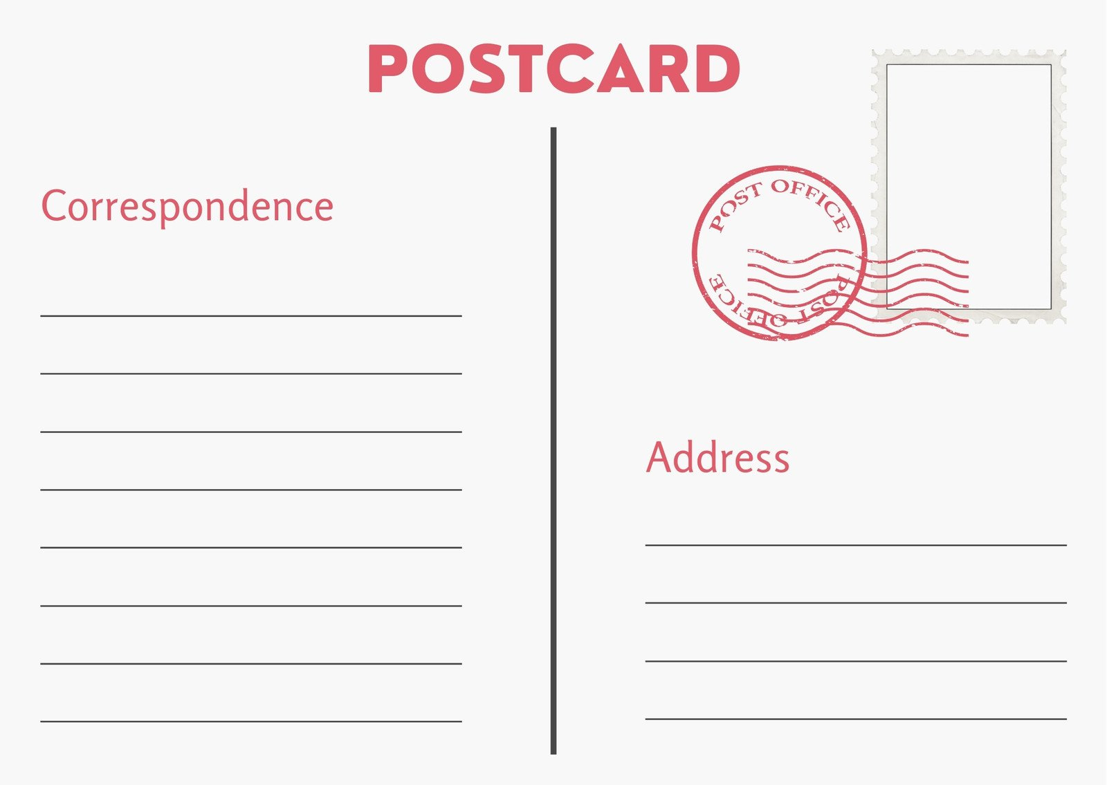 Free Printable, Customizable Vintage Postcard Templates | Canva for Postcard Sample Template