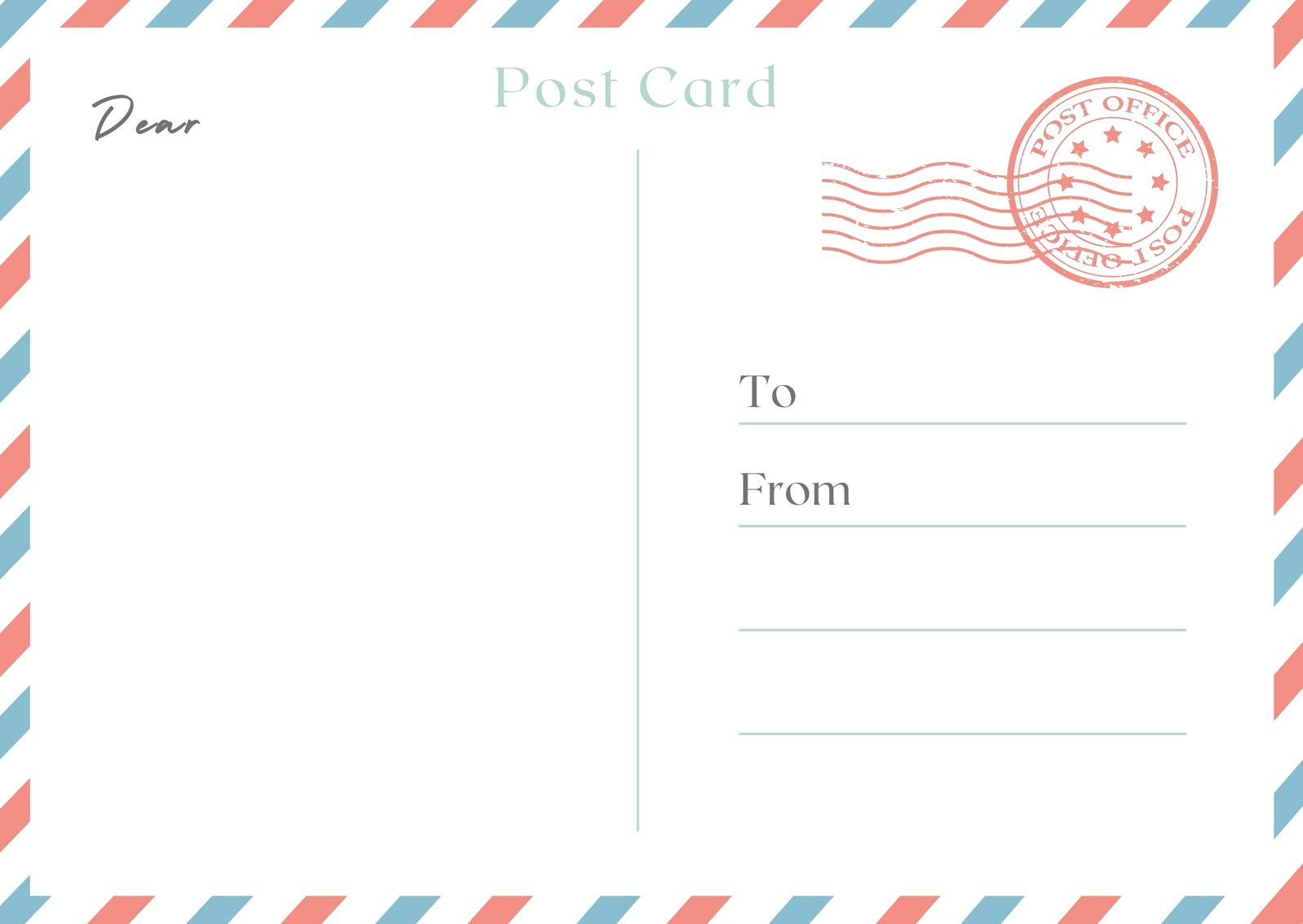 Free Printable, Customizable Vintage Postcard Templates | Canva inside Postcard Sample Template