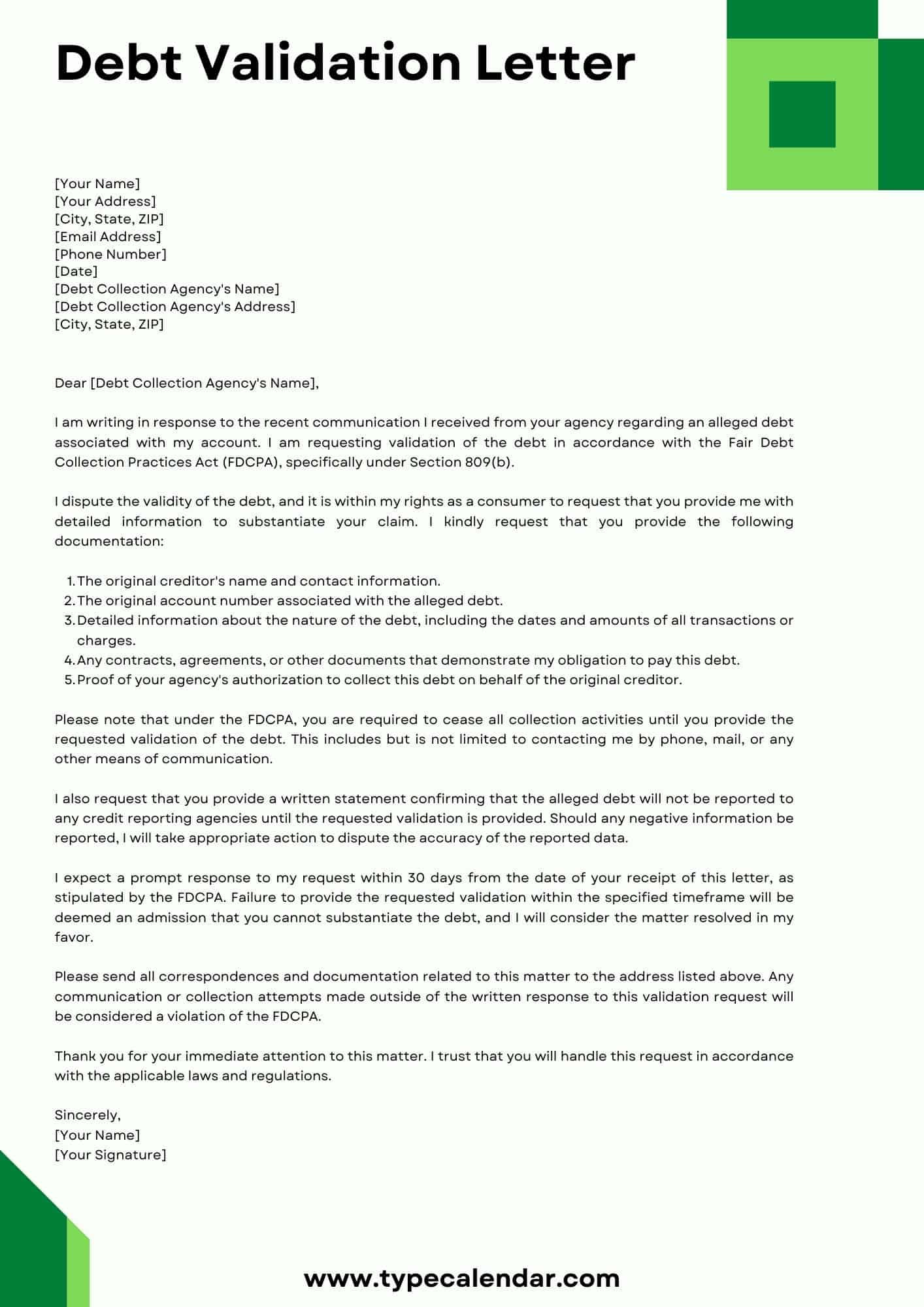 Free Printable Debt Validation Letter Templates [Pdf, Word] Medical pertaining to Debt Validation Letter Sample Template