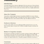 Free Printable Executive Summary Templates | Canva Inside Summary Plan Description Sample Templates