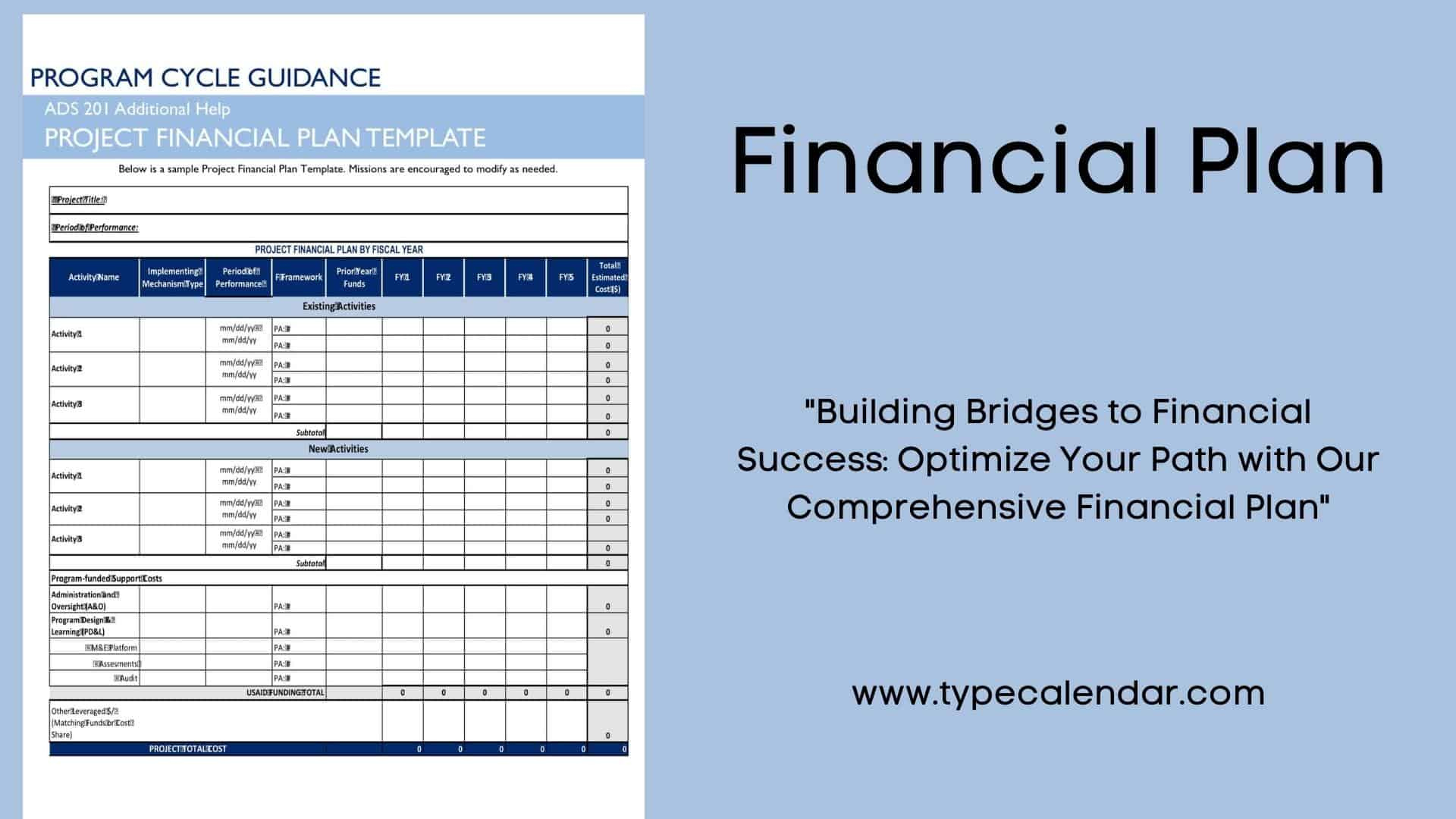Free Printable Financial Plan Templates [Excel, Pdf, Word regarding Financial Plan Template Sample
