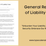 Free Printable General Release Of Liability Form Templates [Pdf, Word] With Free Mutual Release Sample Template