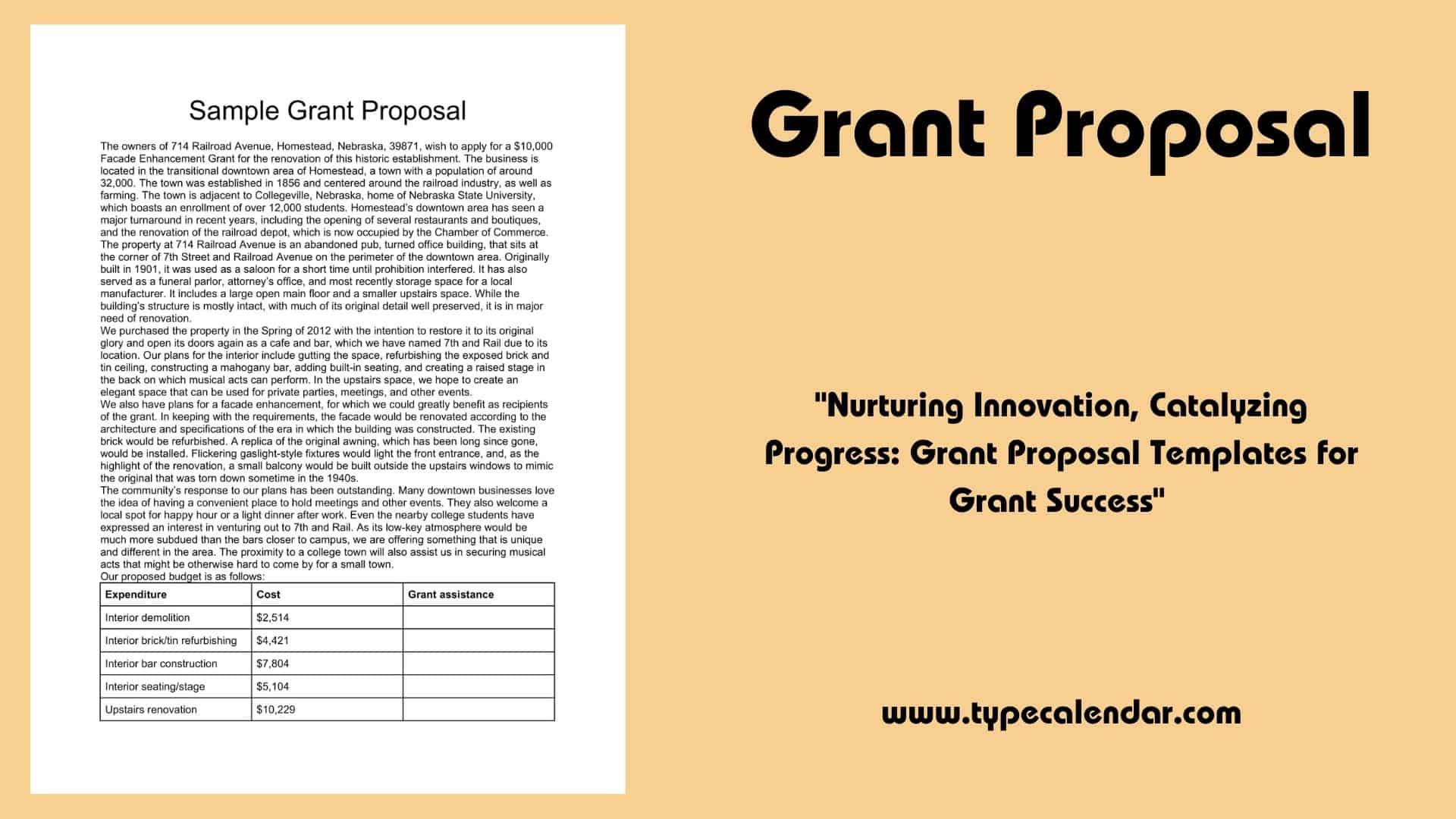 Free Printable Grant Proposal Templates [Word, Pdf] For Nonprofit for Grant Proposal Template Sample