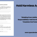 Free Printable Hold Harmless Agreement Templates [Pdf, Word] Real Within Hold Harmless Agreement Template Sample