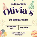 Free Printable Kids Birthday Invitation Templates | Canva Within Birthday Invitation Sample Template