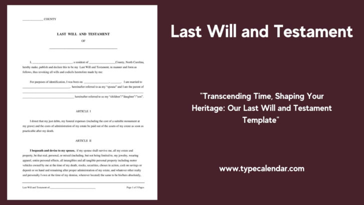 Last Will Template Sample