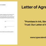 Free Printable Letter Of Agreement Templates [Word, Pdf] For Payment Within Sample Agreement Between Two Parties Template