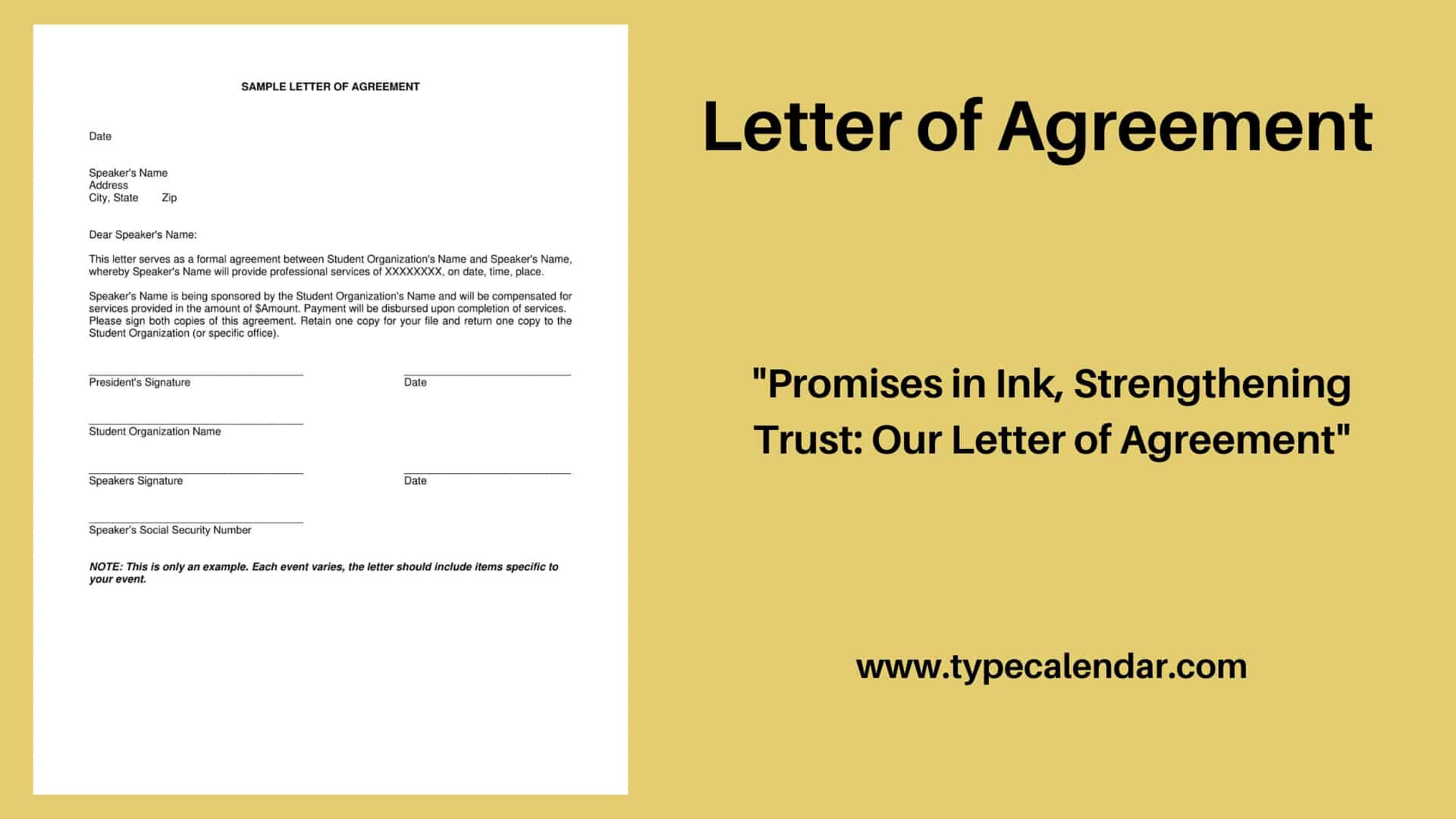 Free Printable Letter Of Agreement Templates [Word, Pdf] For Payment within Sample Agreement Between Two Parties Template