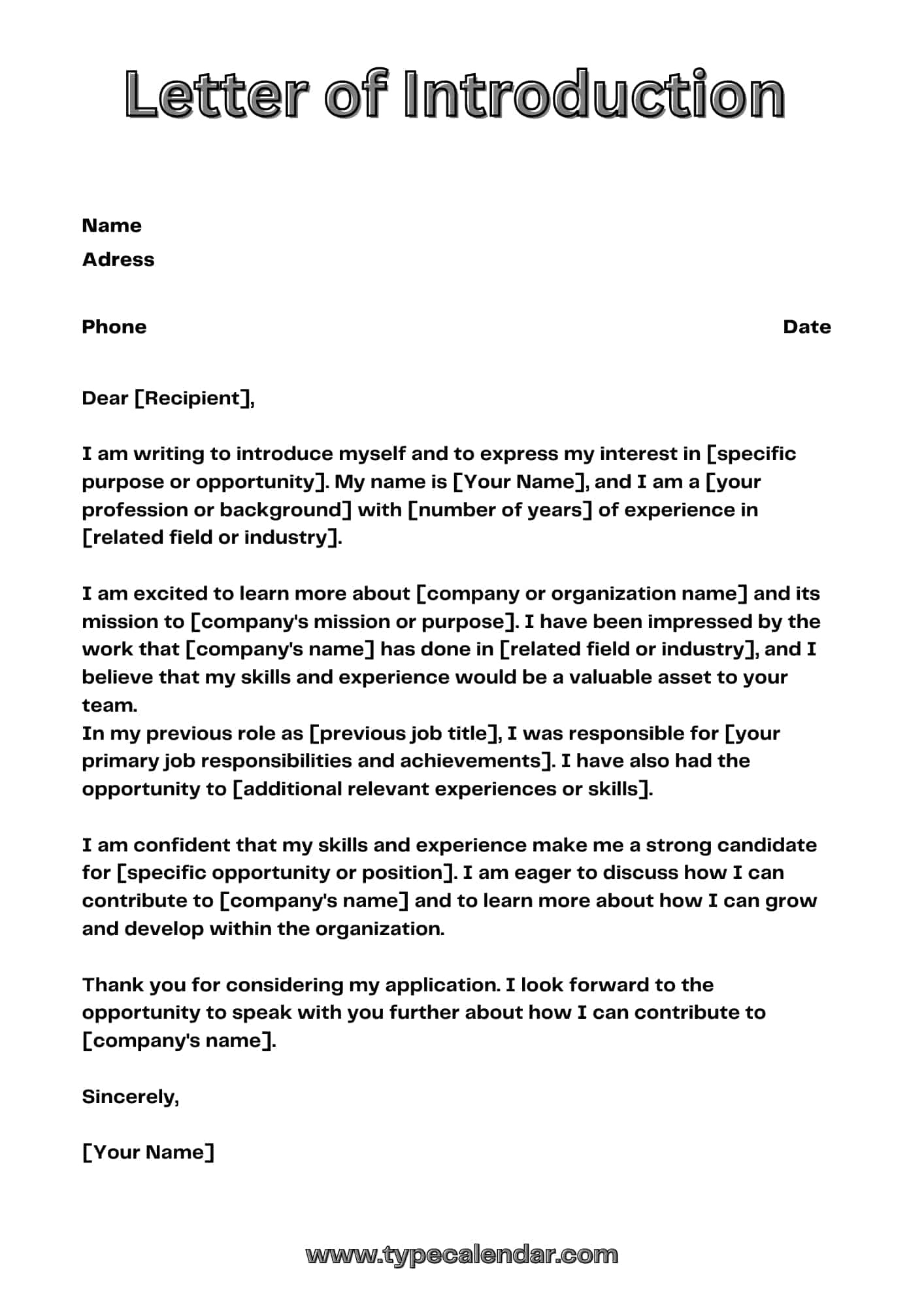 free printable letter of introduction templates teacher school inside business introduction letter sample template Free Printable Letter Of Introduction Templates [Teacher, School inside Business Introduction Letter Sample Template