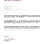 Free Printable Letter Of Recommendation Templates | Canva In Recommendation Letter Template Sample