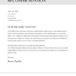 Free Printable Letter Of Recommendation Templates | Canva Throughout Recommendation Letter Template Sample