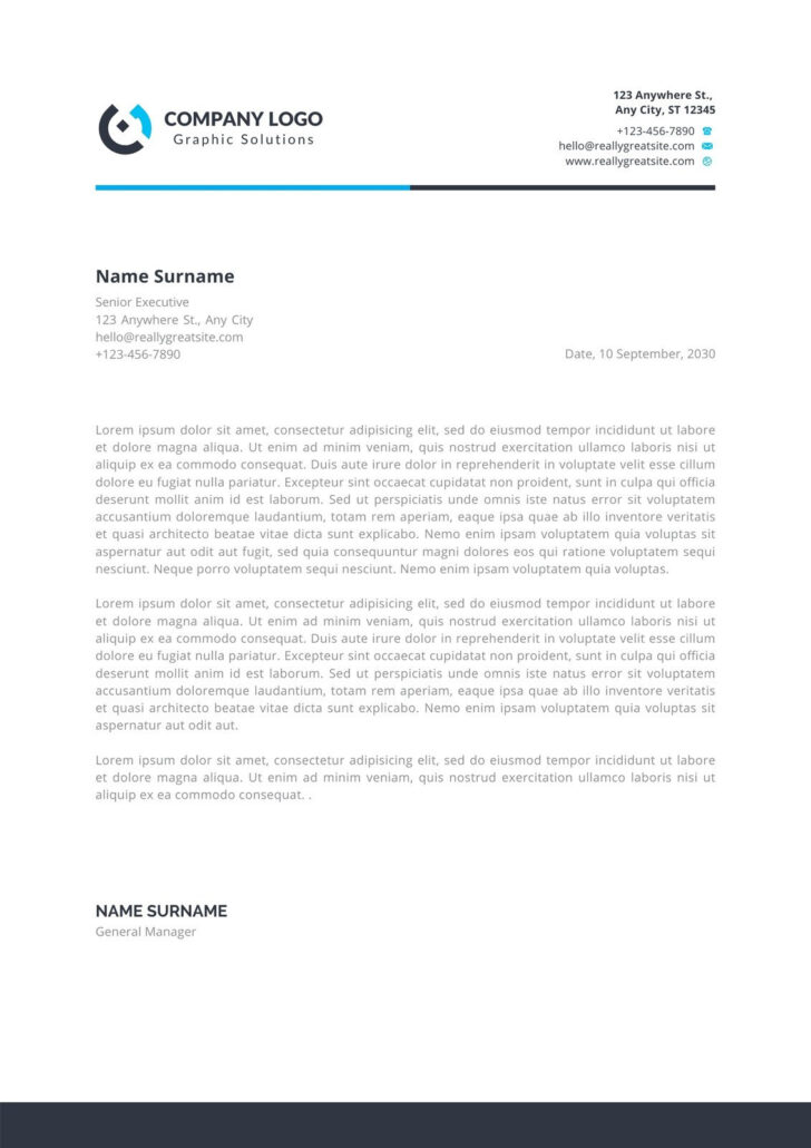 Letterhead Sample Template