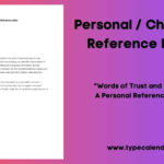 Free Printable Personal / Character Reference Letter Templates [Pdf] For Personal Character Reference Letter Of Recommendation Template Sample