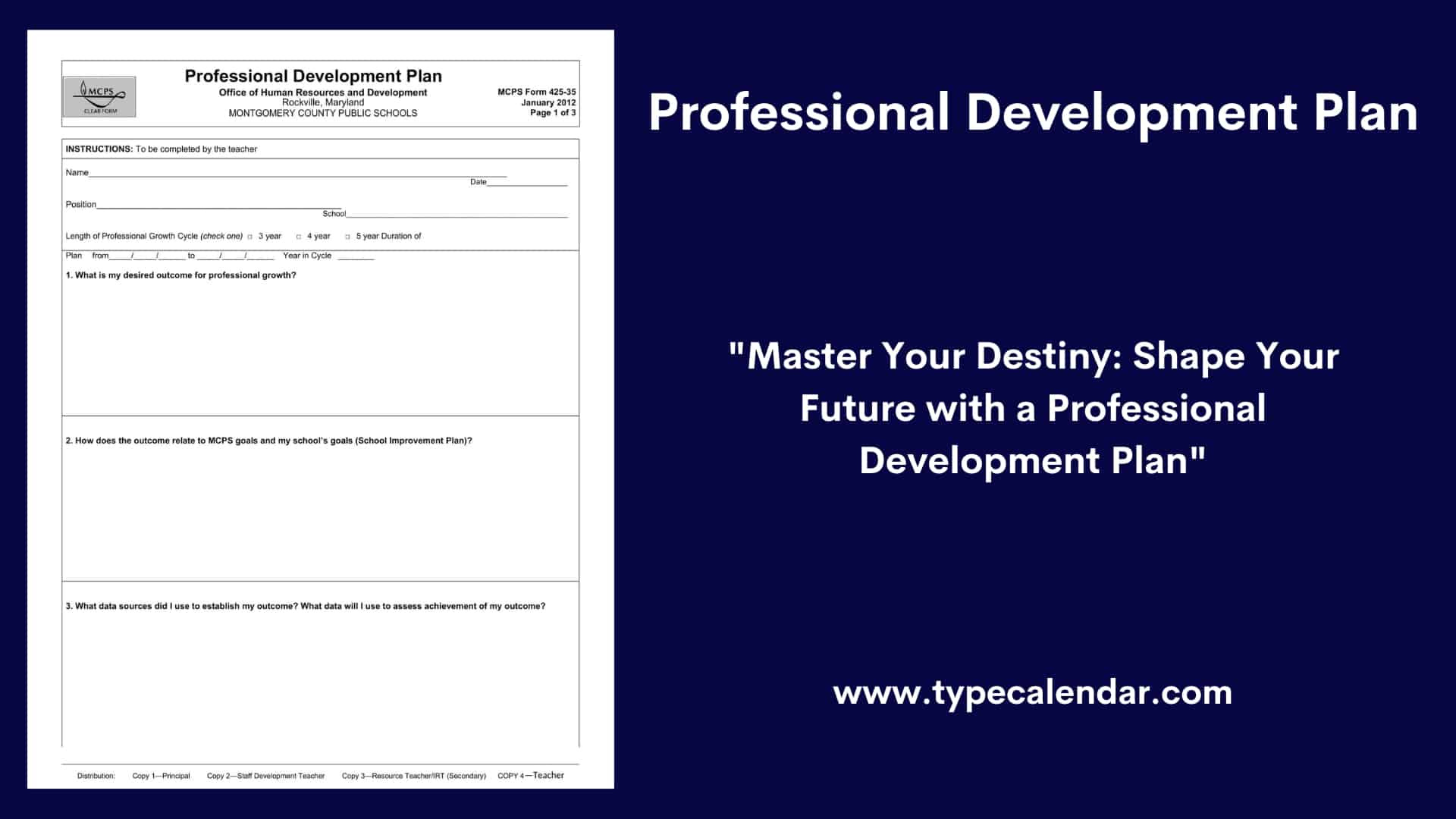 Free Printable Professional Development Plan Templates [Excel inside Professional Development Plan Sample Templates