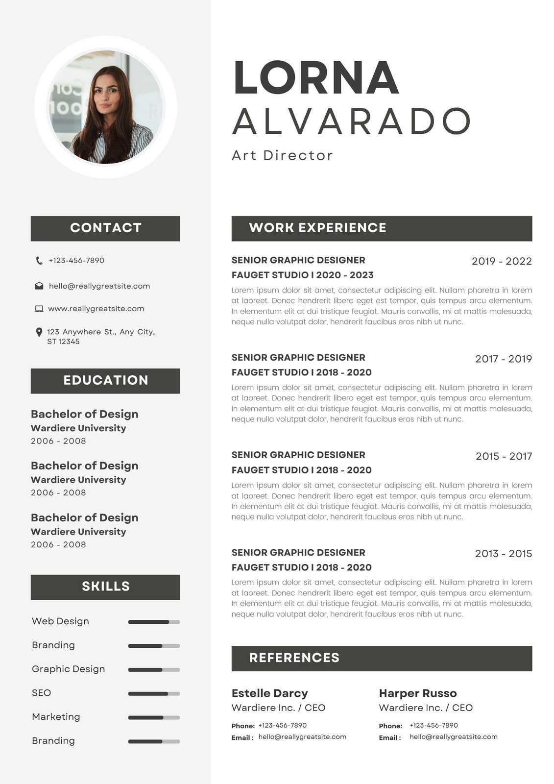 Free Printable Resume Templates You Can Customize | Canva for Downloadable Cv Sample Template