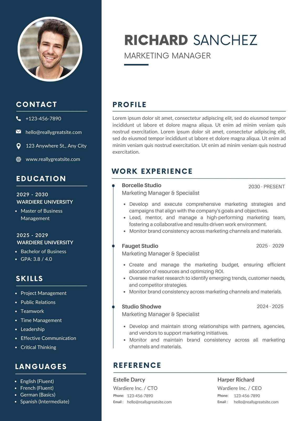 Free Printable Resume Templates You Can Customize | Canva for Professional Resume Template Free Sample