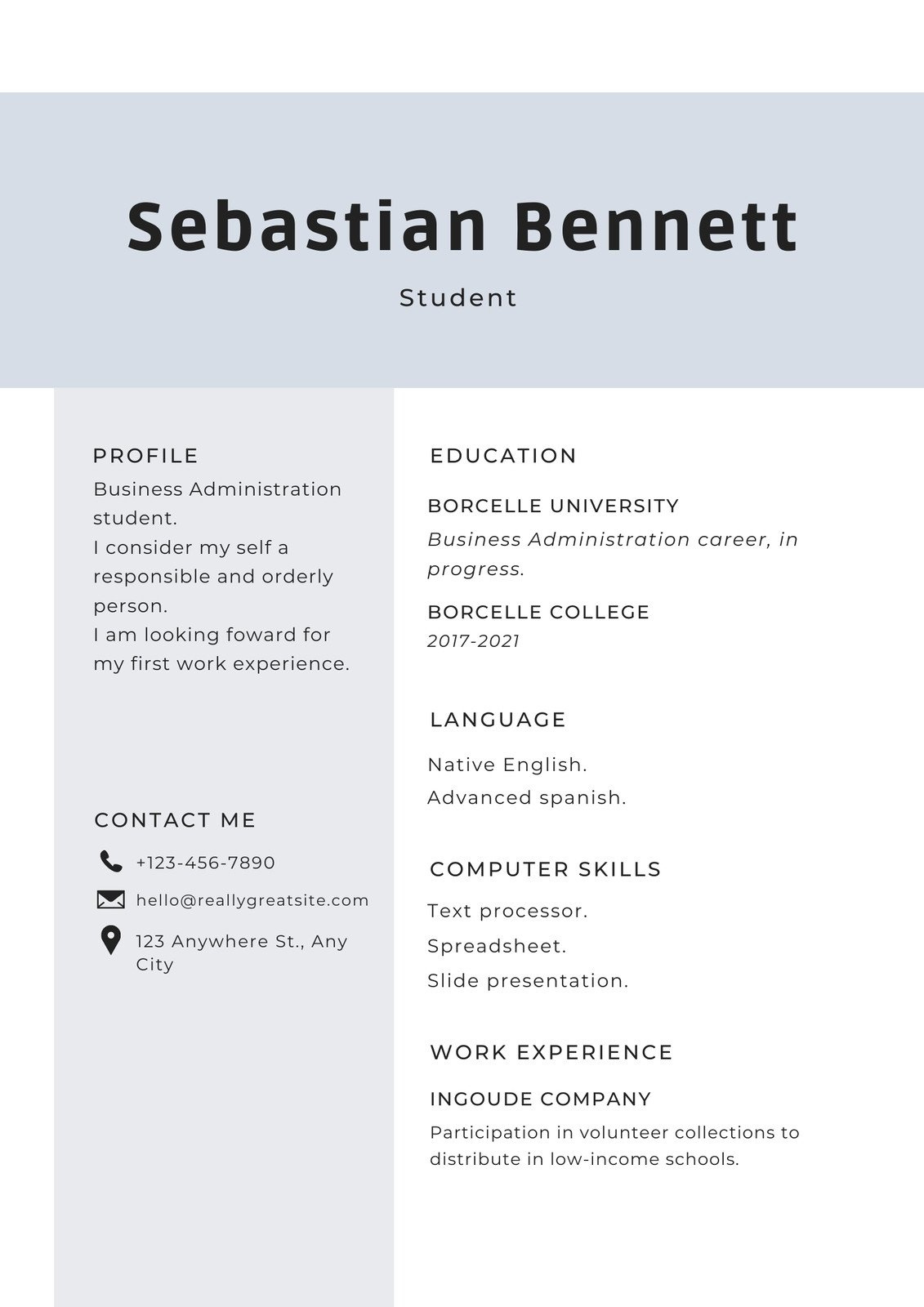 Free Printable Resume Templates You Can Customize | Canva with Simple Resume Templates Sample