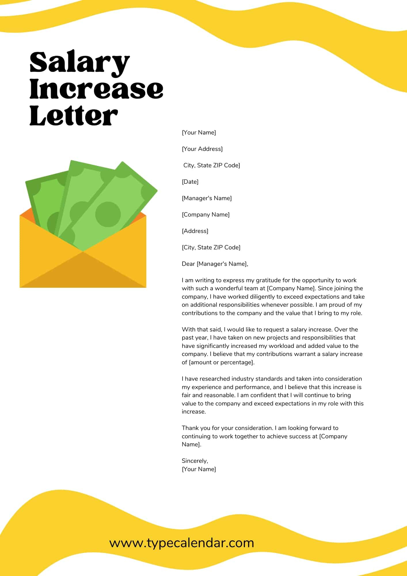 free printable salary increase letter templates from employer to within pay raise letter sample templates Free Printable Salary Increase Letter Templates [From Employer To within Pay Raise Letter Sample Templates