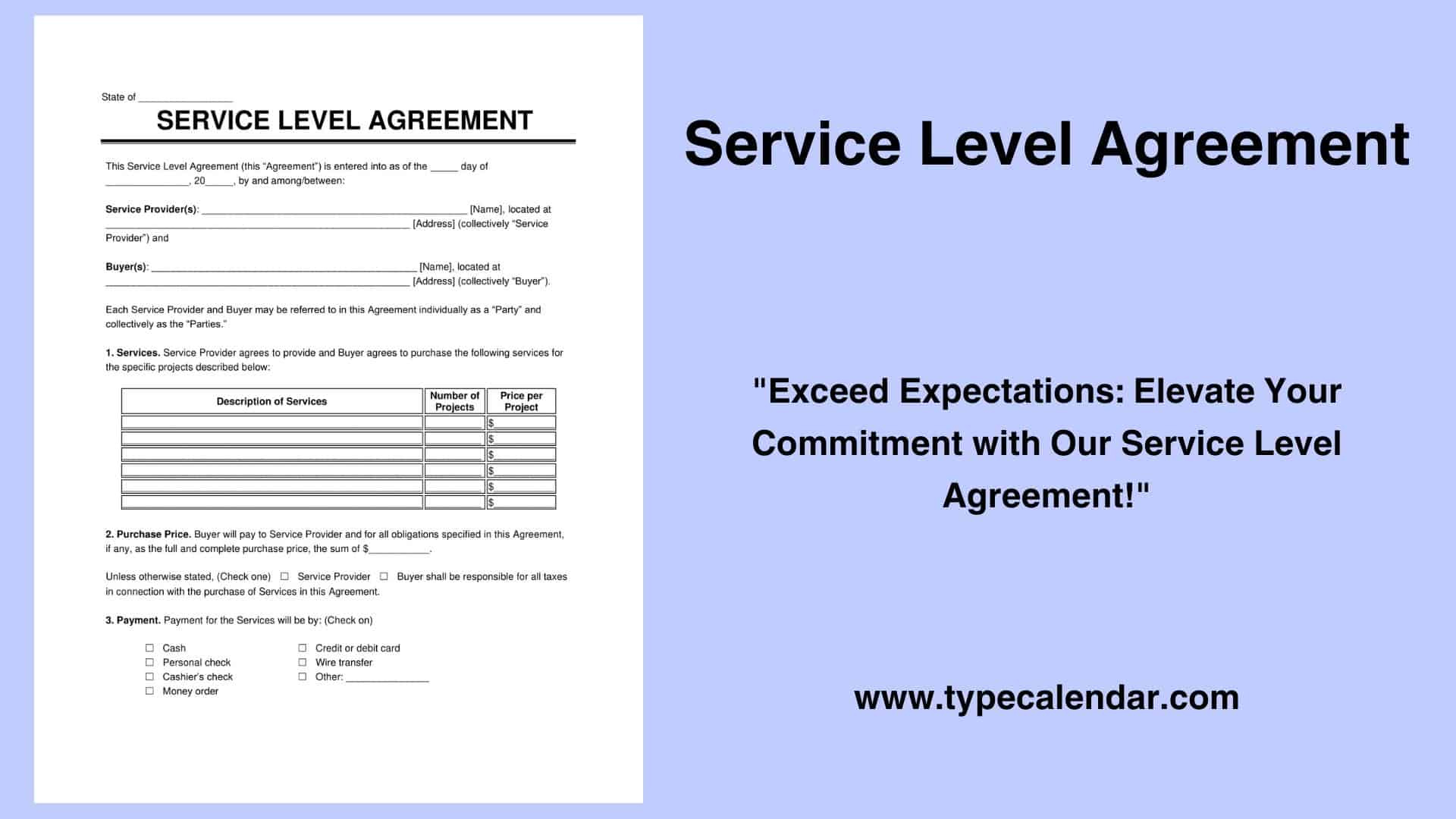Free Printable Service Level Agreement Templates [Pdf, Word] with Service Level Agreement Template Sample