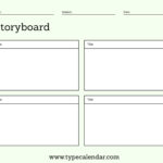 Free Printable Storyboard Templates [Pdf, Word] Blank Example For Storyboard Template Sample