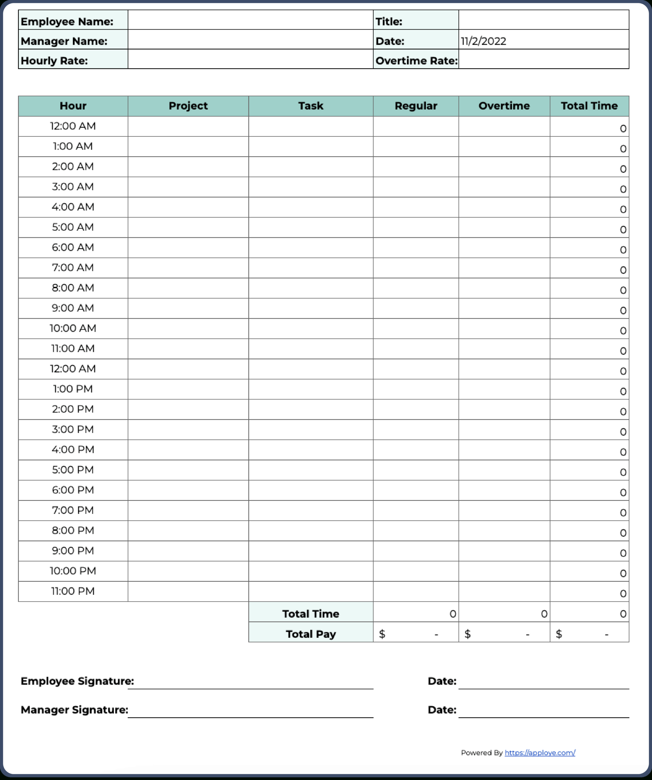 Free Printable Timesheet Templates (Excel, Word, Pdf) with Employee Timesheet Sample Template