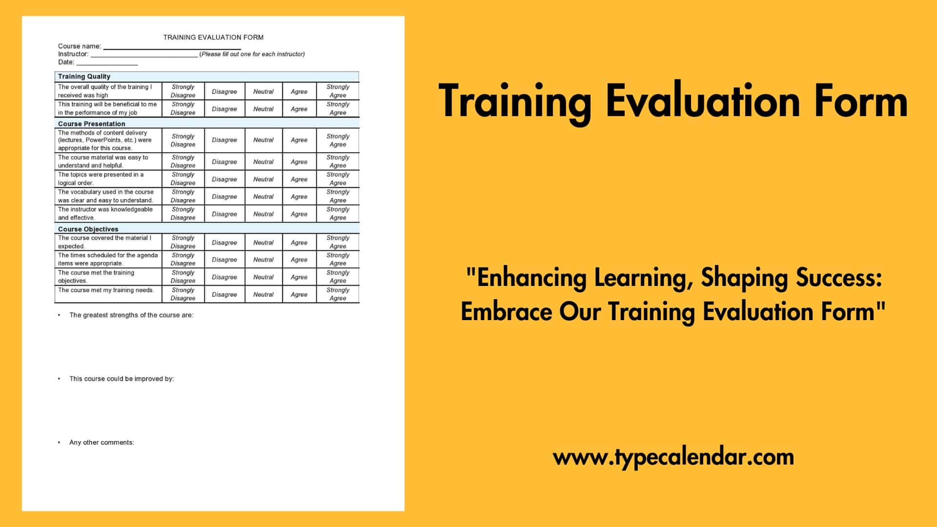 Free Printable Training Evaluation Form Template [Pdf, Word] throughout Training Evaluation Sample Template