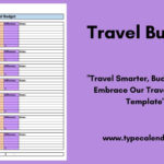 Free Printable Travel Budget Templates [Google Sheets, Excel, Pdf] Throughout Sample Travel Budget Template