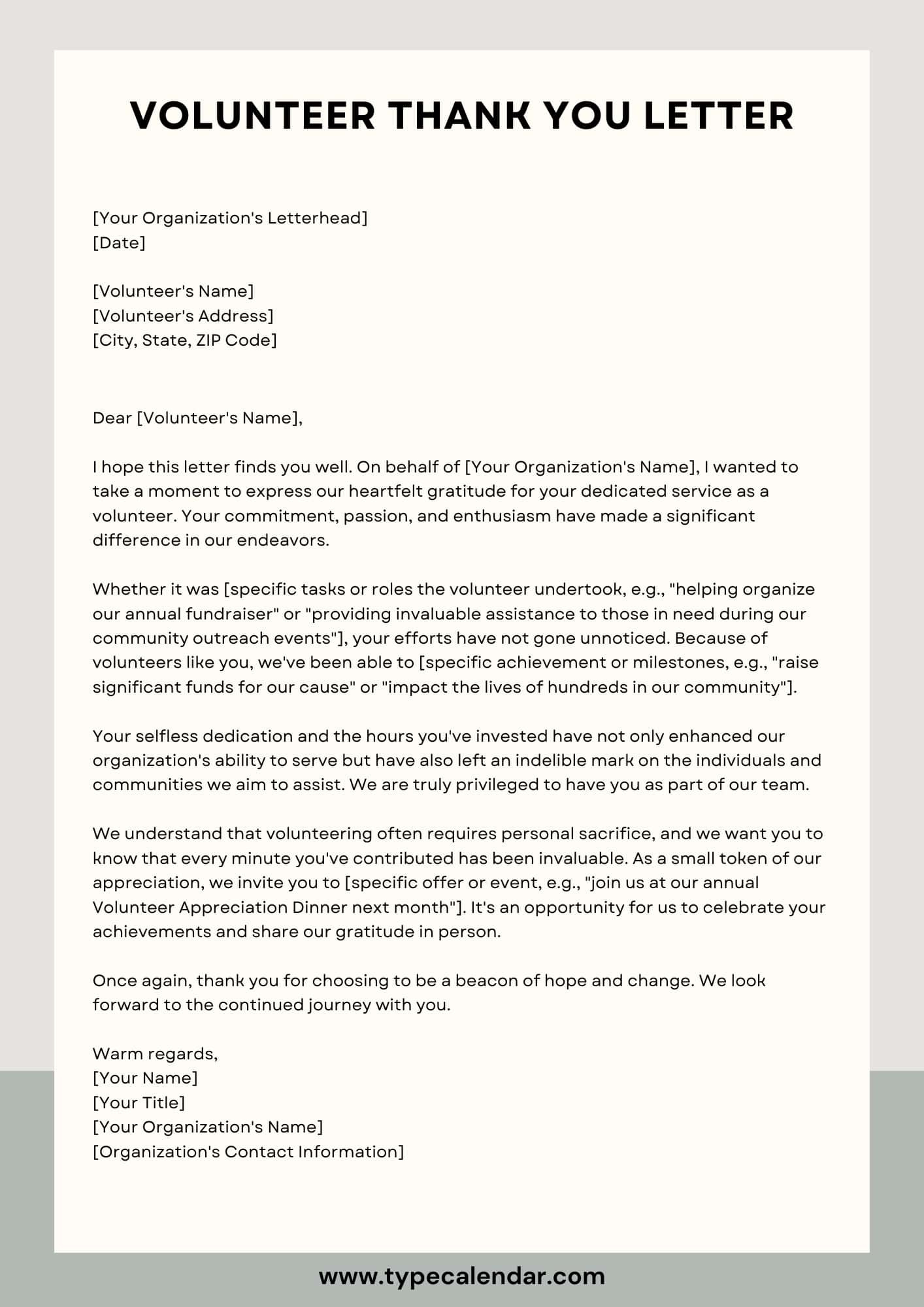 free printable volunteer thank you letter templates appreciation pertaining to volunteer thank you letter sample template Free Printable Volunteer Thank You Letter Templates [Appreciation pertaining to Volunteer Thank You Letter Sample Template