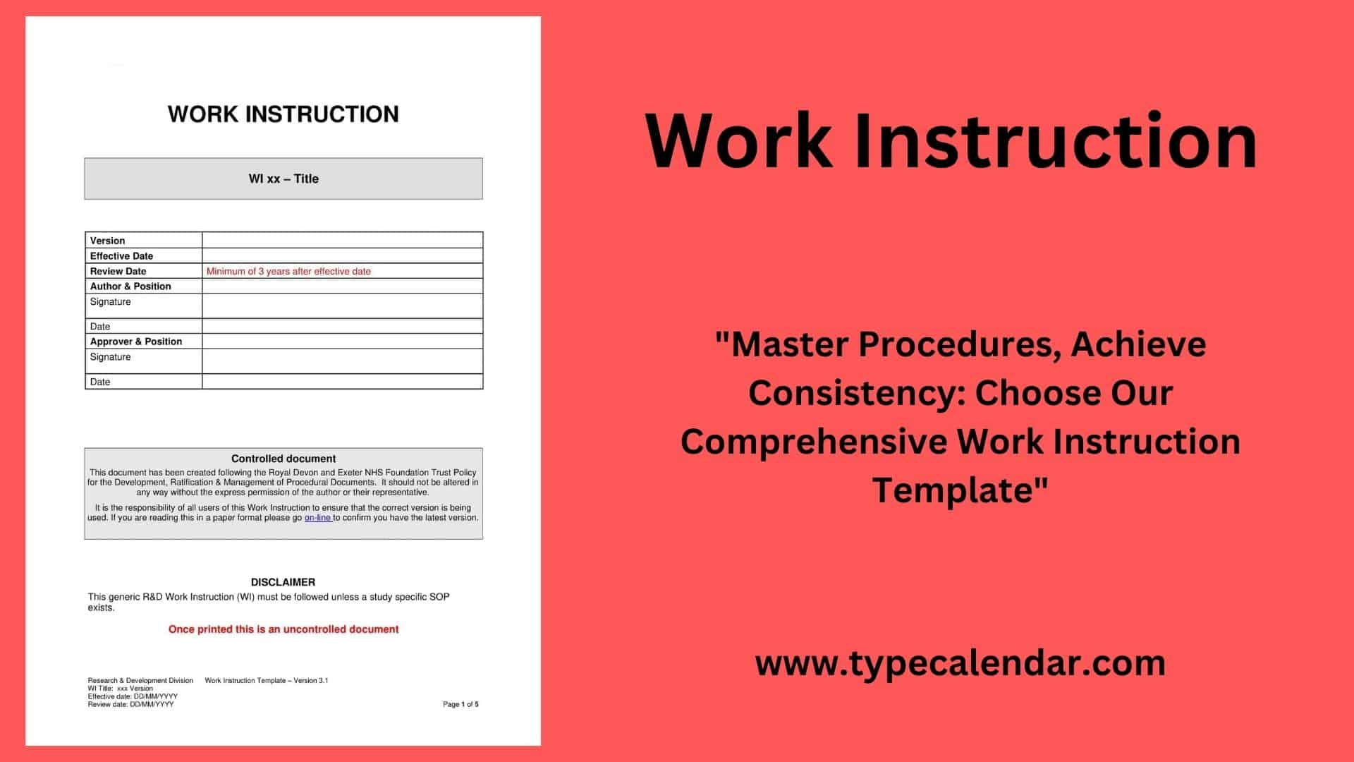 Free Printable Work Instruction Templates [Pdf, Word, Excel] regarding Work Instructions Template Sample