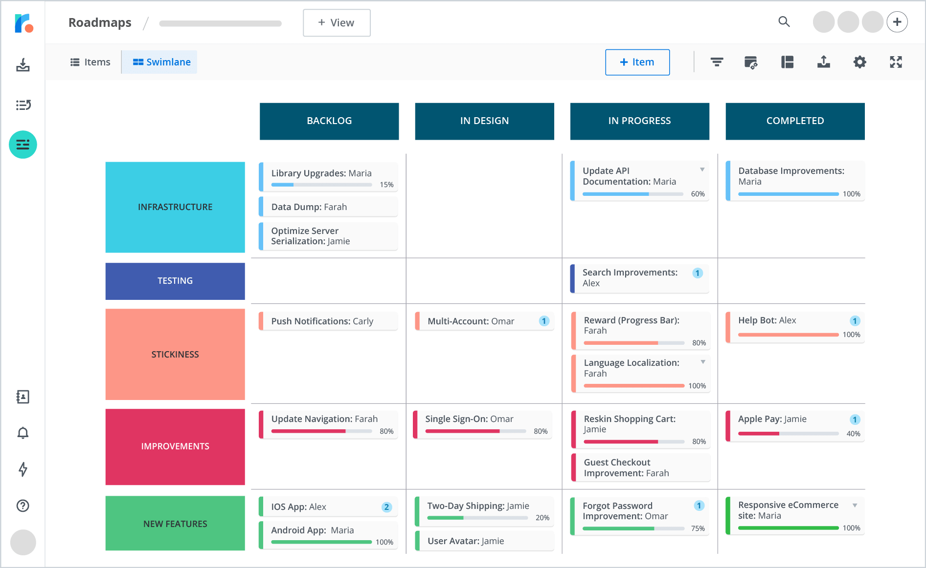 Free Product Roadmap Templates | Roadmunk regarding Product Roadmap Template Sample