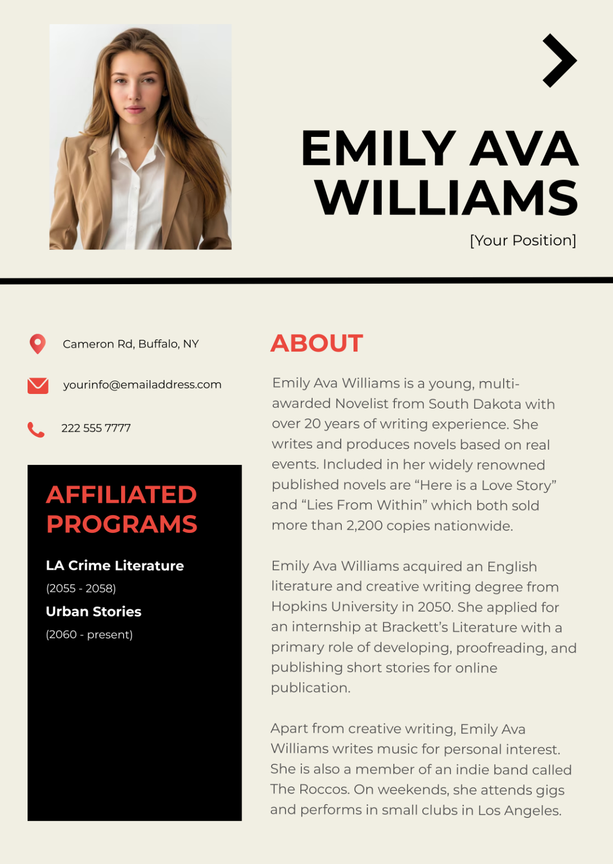 Free Professional Bio Templates &amp;amp; Examples - Edit Online inside Free Biography Template Samples