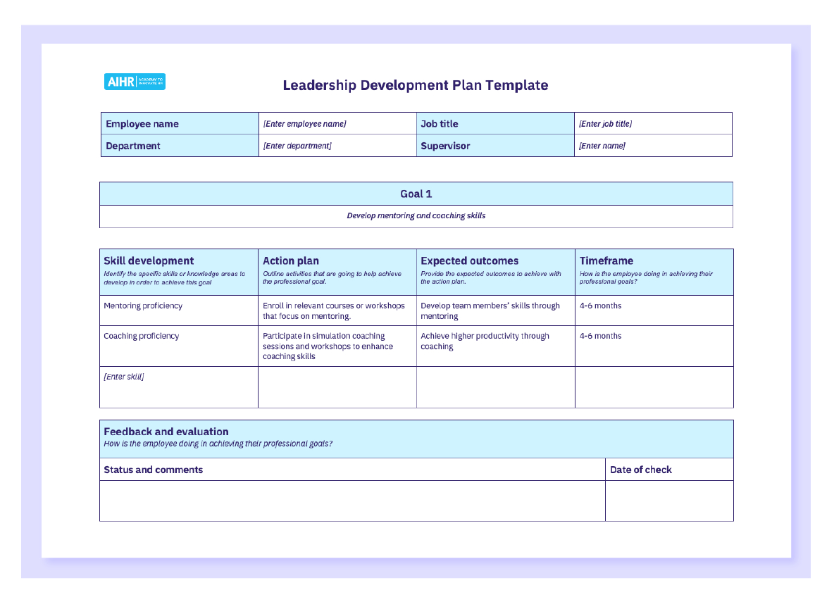 free professional development plan template and guide for 2024 aihr regarding professional development plan sample templates