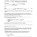 Free Professional Services Agreement   Samples   Pdf | Word – Eforms Regarding Professional Services Contract Template Sample