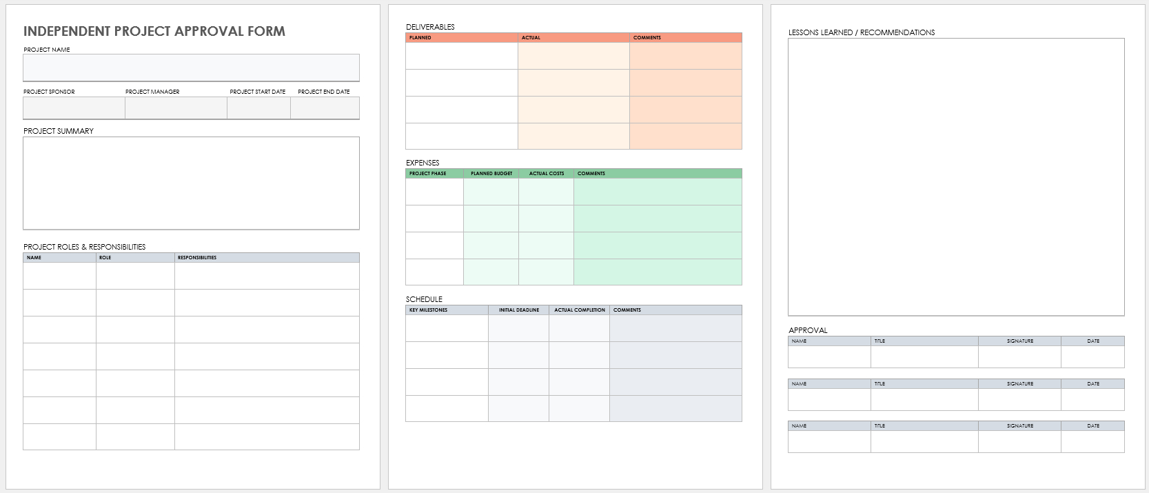 Free Project Approval Forms &amp;amp; Templates | Smartsheet within Approval Form Sample Templates