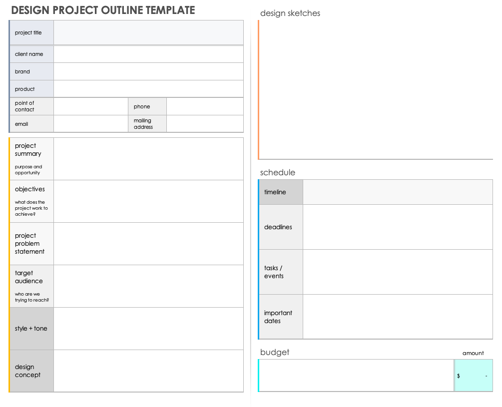 Free Project Outline Templates | Smartsheet for Outline Sample Template