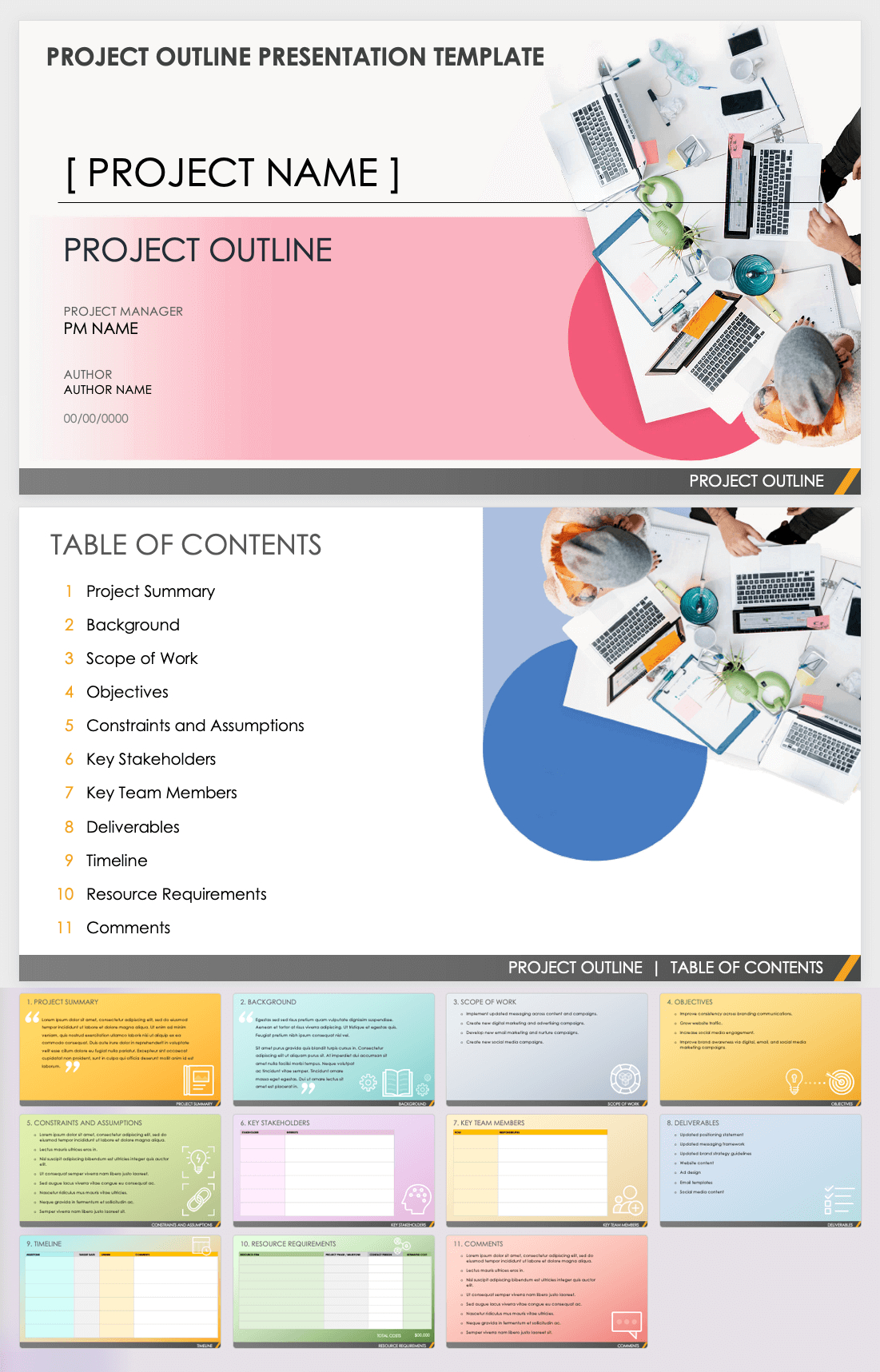 Free Project Outline Templates | Smartsheet throughout Presentation Outline Template Sample