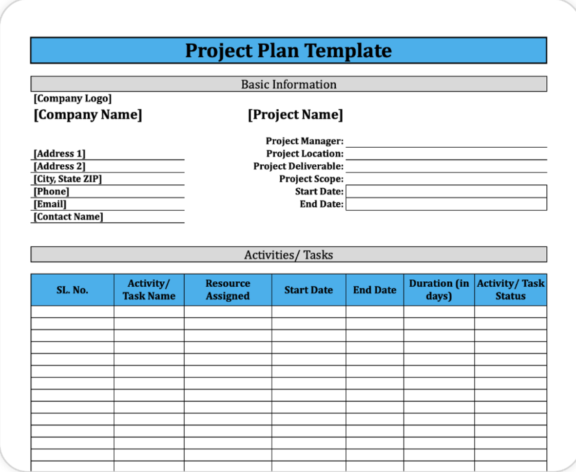 Free Project Plan Template (2024) – Forbes Advisor for IT Project Plan Template Sample