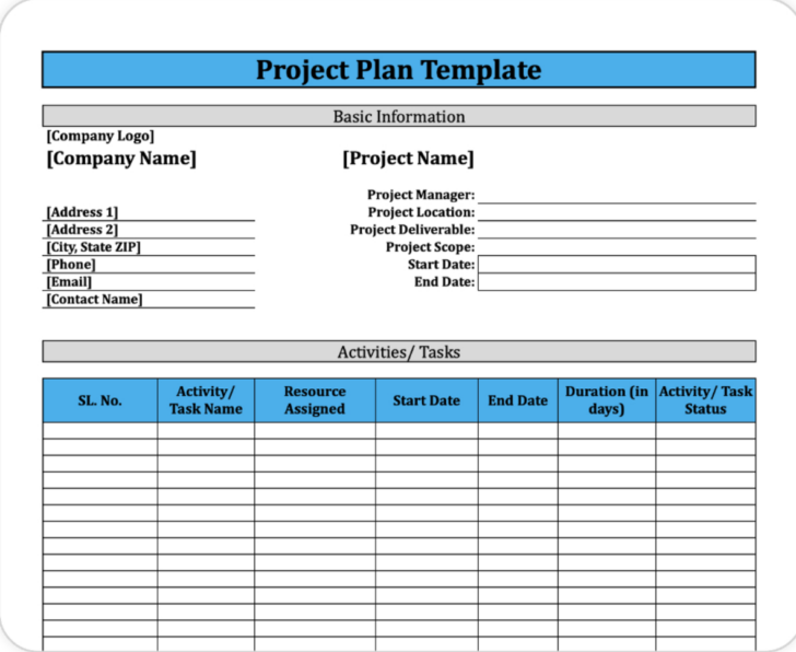 Project Outline Template Sample