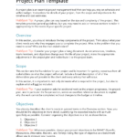 Free Project Plan Template For Word | Pdf | Google Docs | Hubspot In Project Plan Sample Templates