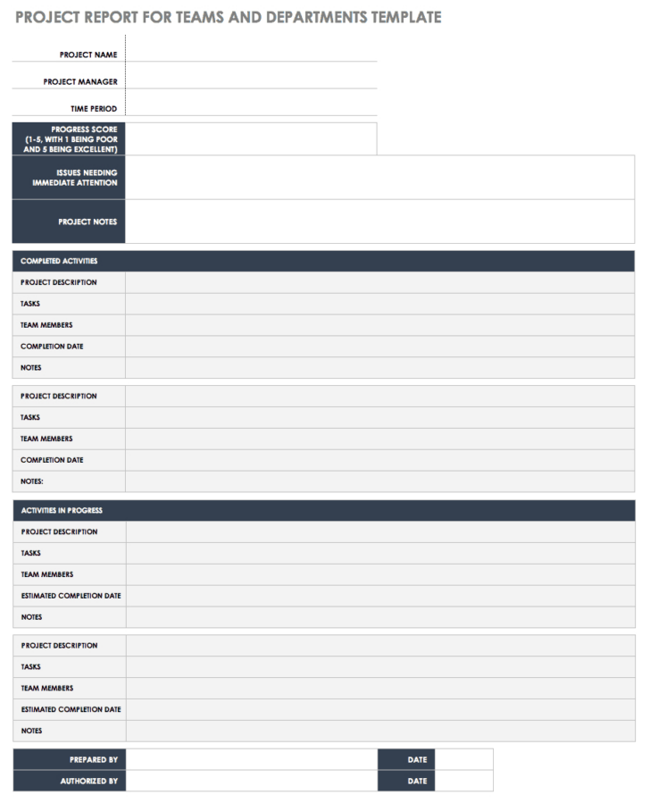 Project Profile Sample Template