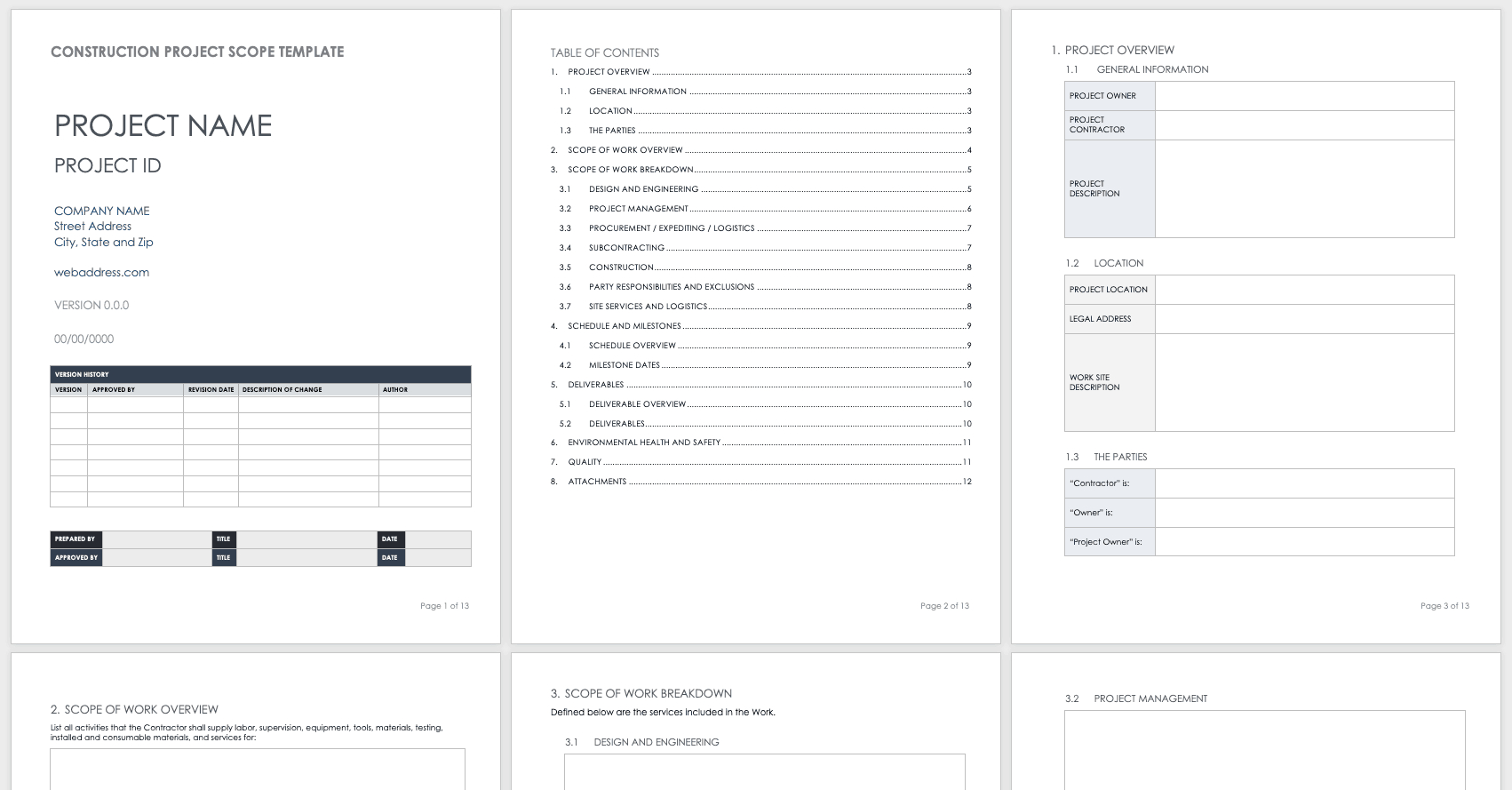 Free Project Scope Templates | Smartsheet pertaining to Project Scope Sample Template