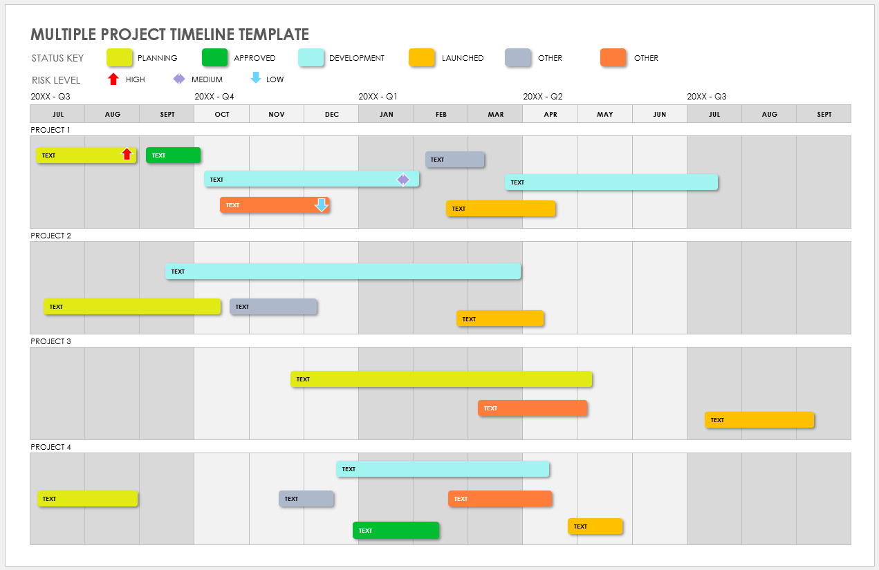 Free Project Timeline Templates - Multiple Formats | Smartsheet for Project Timeline Sample Template