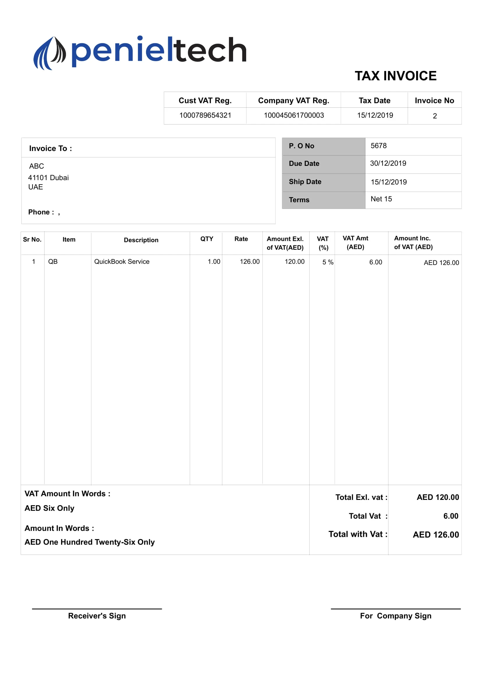 Free Quickbooks Invoice Templates | Free Download | Quickbooks Uae within Quickbooks Sample Invoice Template